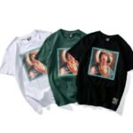 Hip hop short-sleeved T-shirt couple models BF wind student loose half sleeve
