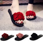 Shoes Woman Bohemian Flower Flat Slippers Summer Sandalias Non-slip Beach Shoes Home Slippers Women